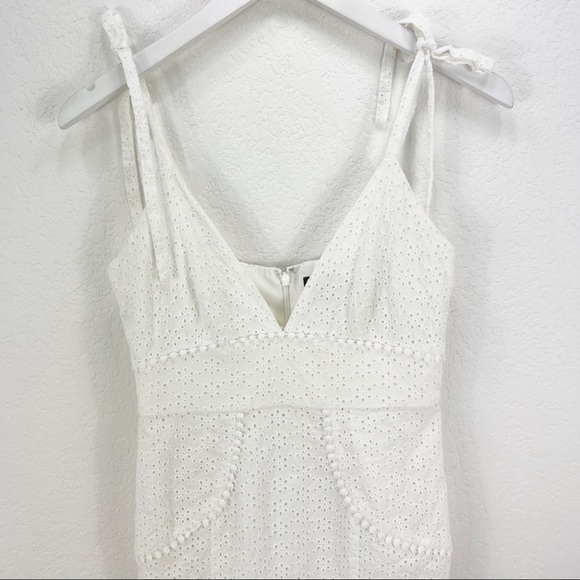 Majorelle White Tie Strap Eyelet Dress Revolve Size Small S - Picture 3 of 6